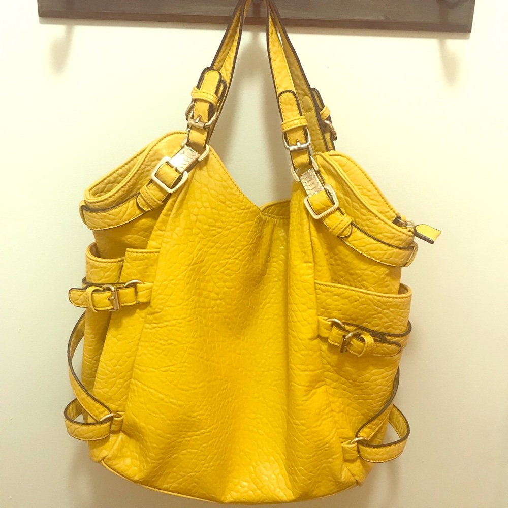 Big Buddha Mustard Yellow Large Purse